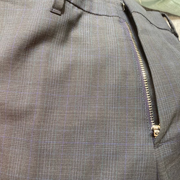 BONOBOS Aberdeens Men’s Dress Pants in Blue Overcheck - Picture 3 of 4